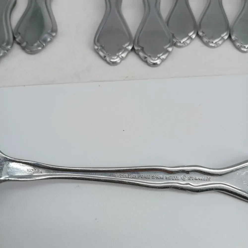 10X Fks Bk Washington Forge SPRING MEADOW Stainless Flatware Table Forks Knives